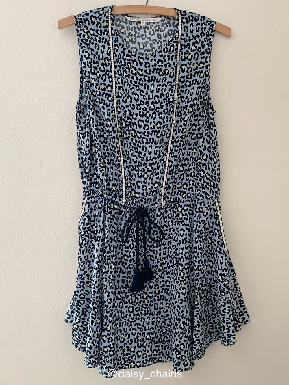 RACHEL Rachel Roy light blue leopard print minidress